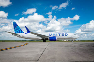 Boeing 737-8 que United usará en sus vuelos a Santiago de Compostela.