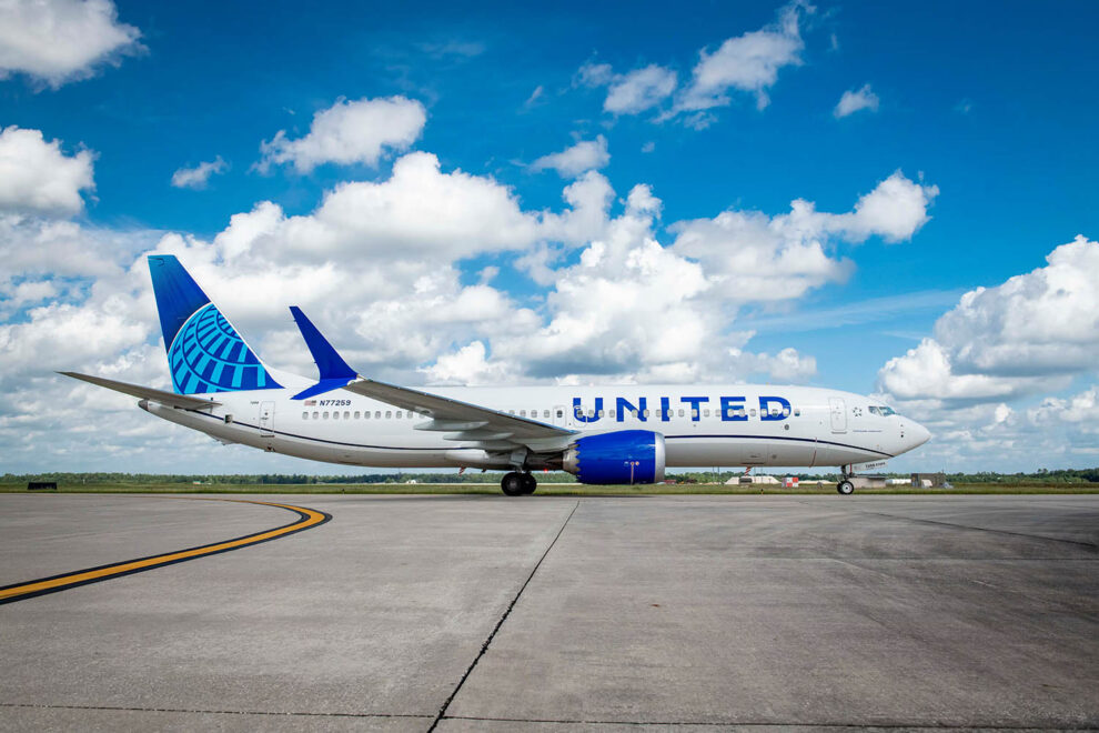 Boeing 737-8 que United usará en sus vuelos a Santiago de Compostela.