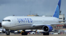 Boeing 767-400ER de United usado en la ruta a Palma de Mallorca.