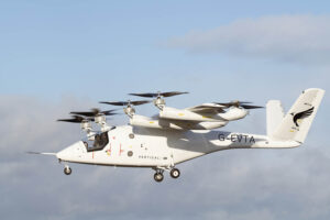 El prototipo del Vertical Aerospace VX-4 durante uno de sus vuelos de prueba.