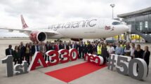 Entrega del primer Airbus A330-900 de Virgin Atlantic en Toulouse.