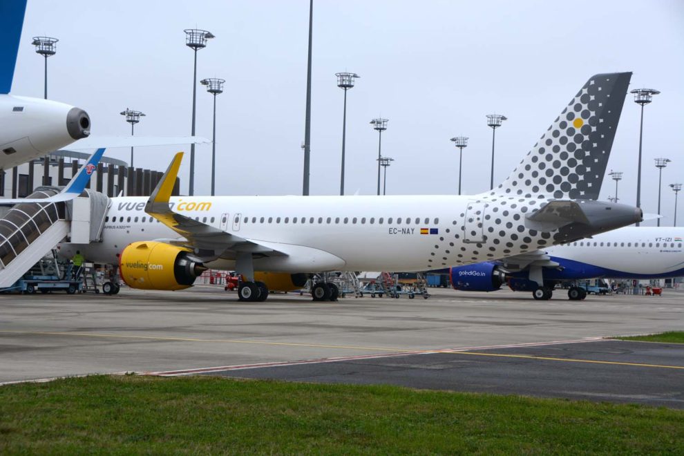 Airbus A320neo EC-NAY en el centro de entregas de Airbus en Toulouse. Es el próximo Airbus A320neo que recibirá Vueling.