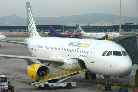 Aviones de Vueling en el aeropuerto de Barcelona-El Prat.