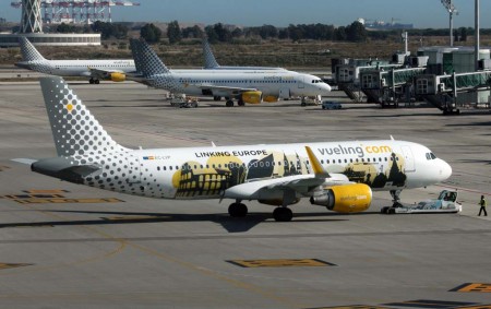 Aviones de Vueling en Barcelona (Foto C. Navarro)