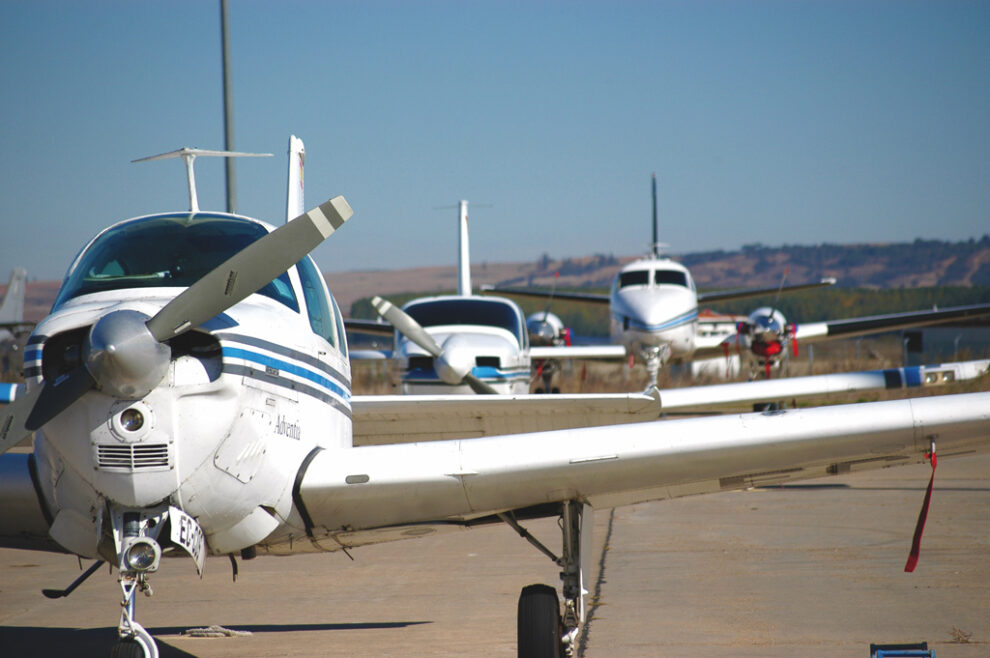 Flota de la escuela de pilotos Adventia.