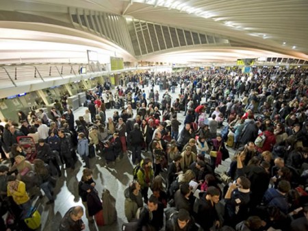 Caos en los aeropuertos españoles
