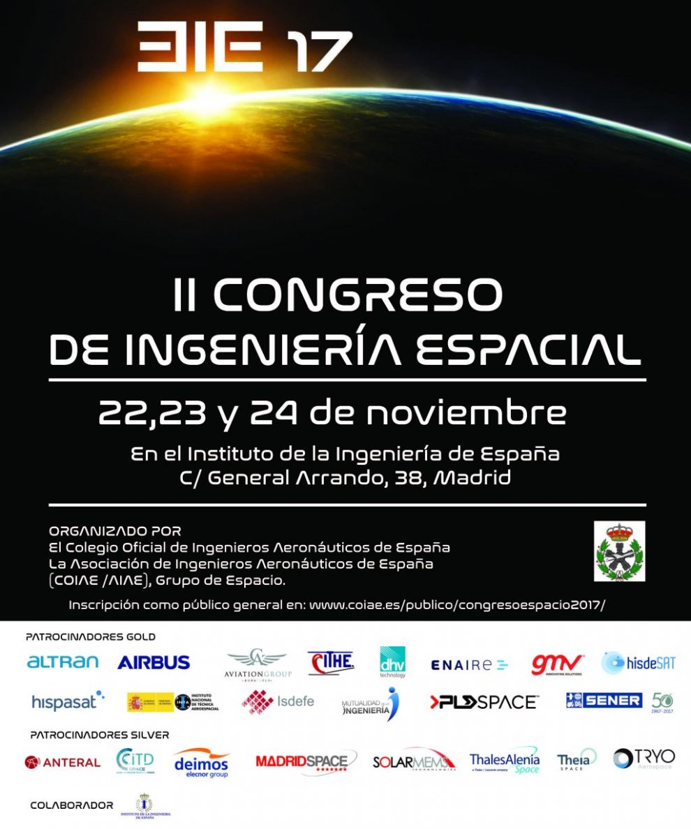 Cartel del II Congreso de Ingeniería Espacial en España.