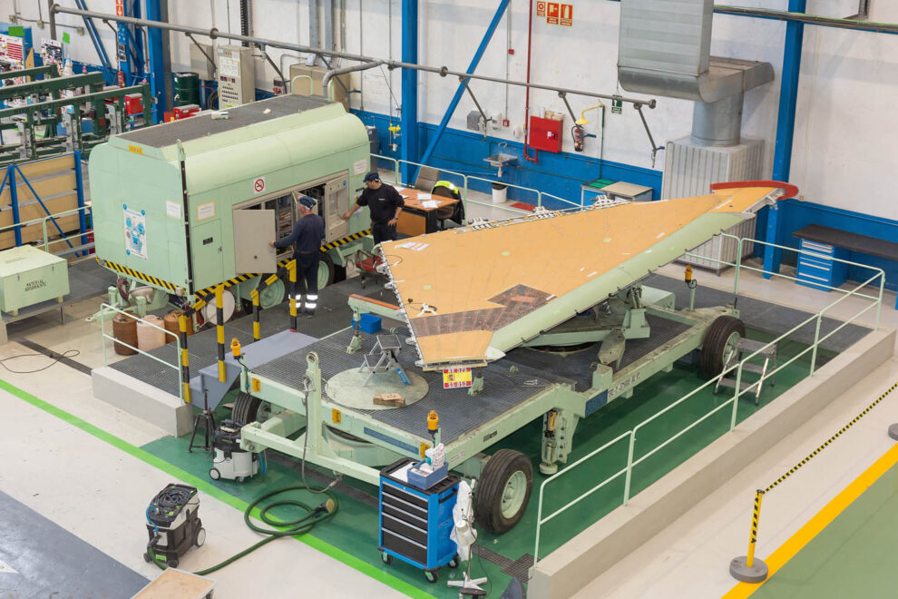 Producción de alas para el Eurofighter en la factoría de Airbus en Getafe.