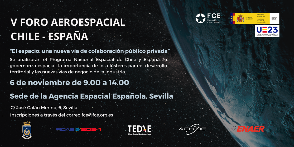 El 6 noviembre se celebra en Sevilla el Foro Aeroespacial Chile