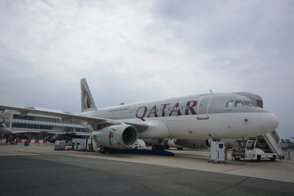 Airbus A319 de Qatar Airways en versión ejecutiva.