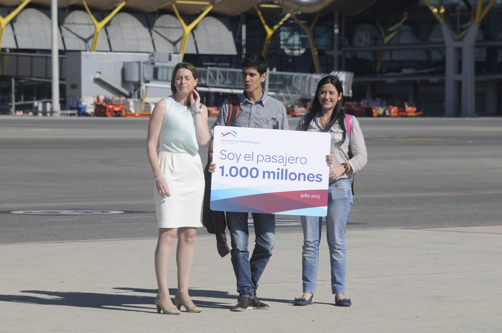 Pasajero 1.000 millones del aeropuerto de Madrid Barajas