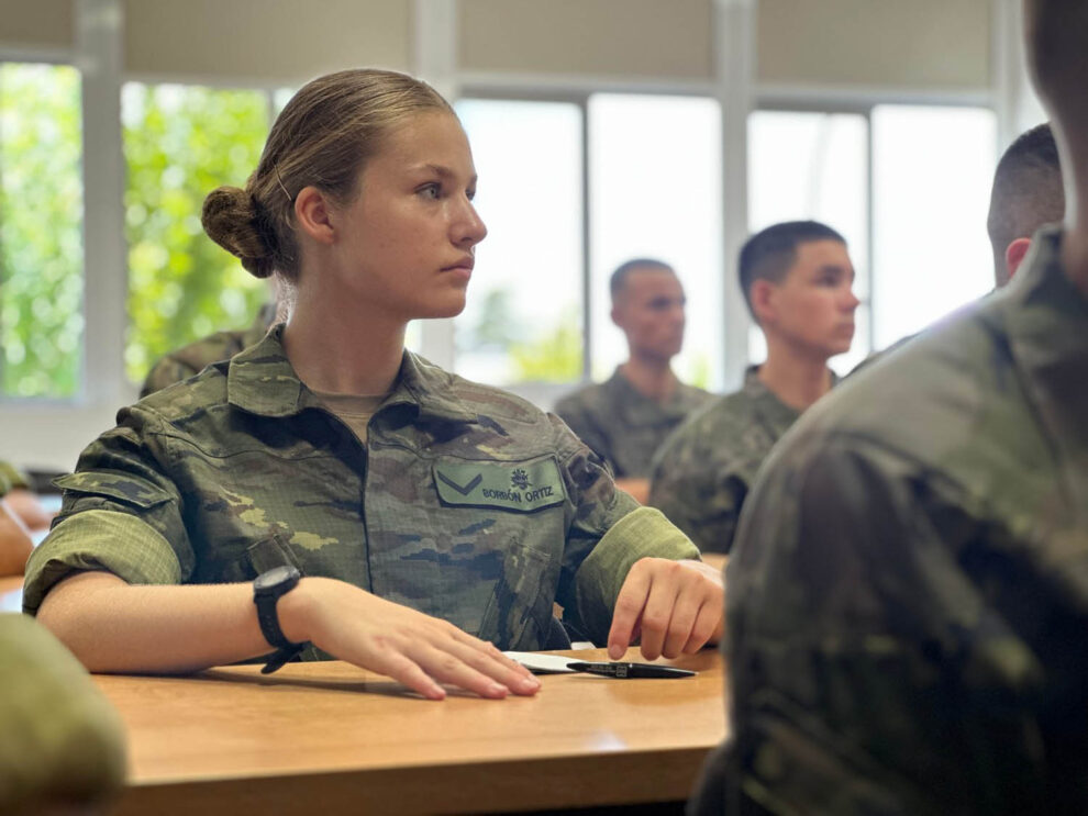 La princesa de Asturias durante su formacion en el Ejército de Tierra.