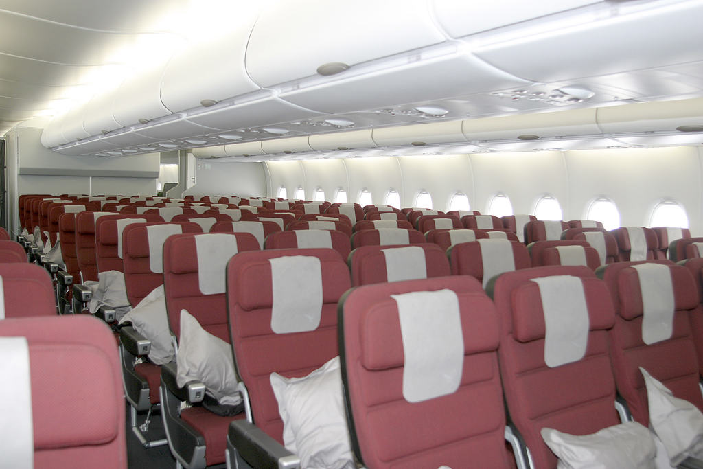 Clase turista en el Airbus A380 de Qantas
