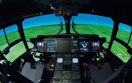 Simulador del NH90 en el que participa Indra.