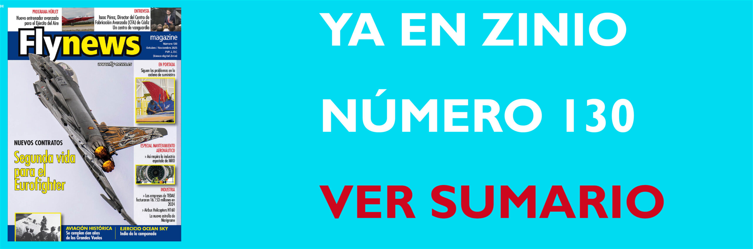 Sumario del número 130 de Fly News.